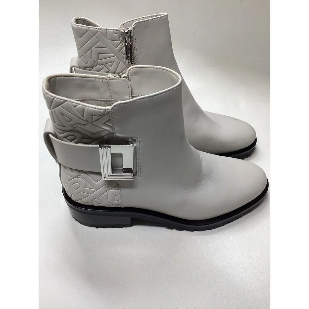 Karl Lagerfeld Paris Vara buckled zip ankle booties‎ size 8.5